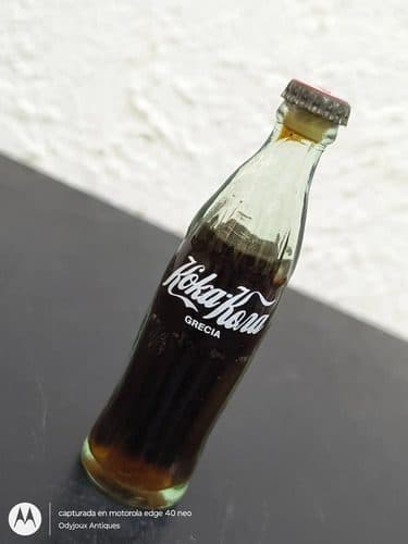 Mini Botella Vintage Coca Cola Grecia 8cm Retro 90's