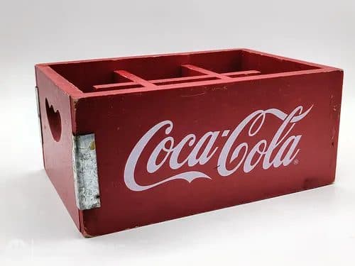 Cajón De Madera Coca Cola Para Botellas D Vidrio Vintage 6pz