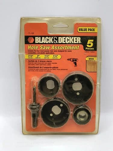 Set 5 Brocas Sierra Copa Para Madera Black & Decker 71-120