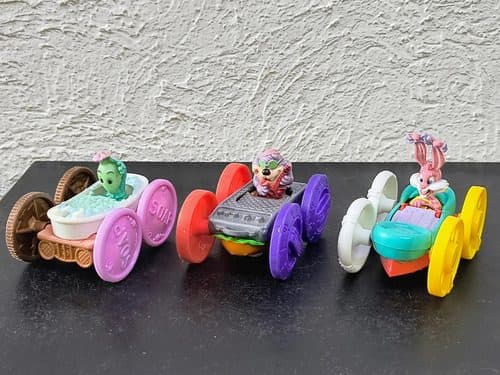 Set 3-pack Figuras Tiny Toon Flip Car Mcdonald's 90s Retro — Decoración vintage, años 90s