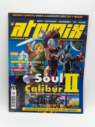 Revista Atomix No.43 Septiembre 2003 Soul Calibur 2 — Coleccionables vintage, años NOW