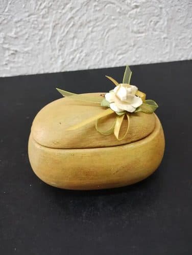 Alhajero De Cerámica Con Flor Marca Tapia Usado Naranja