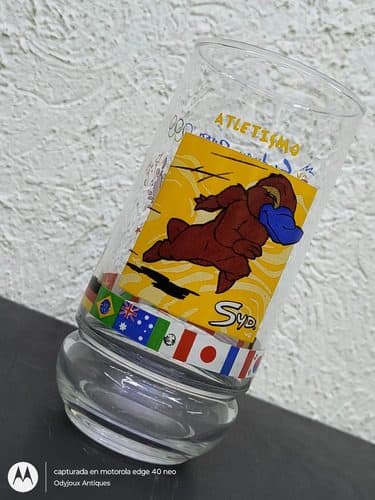 Vaso Coca Cola Olimpiadas Sydney 2000 Atletismo De Colección Transparente