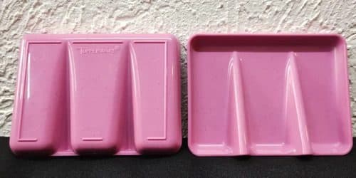 Bandeja Jabonera Tupperware Vintage Soporte Para Fregar Rosa Rosa — Decoración vintage