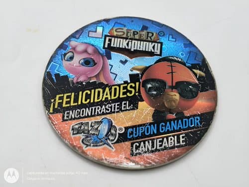 Tazo Super Funki Punky Cupon Ganador Canjeable 2013 Gamesa