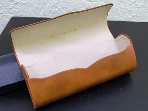 Estuche Para Lentes Archy Welfare Semi-rigido Piel Original Naranja Oscuro — Coleccionables vintage