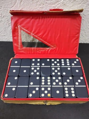 Juego De Domino Dominoes Double Six Retro 80's Completo — Coleccionables vintage, años 80s