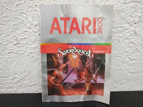 Manual Swordquest Atari 2600 Original
