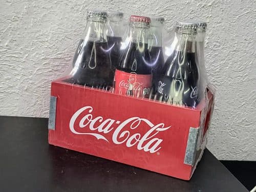 Botellas Conmemorativas 100 Años Coca Cola Cajón Madera 6pzs