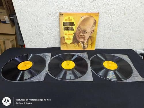 Disco Acetato Lo Mejor De Manuel Bernal El Declamador 3-pack Edición Limitada