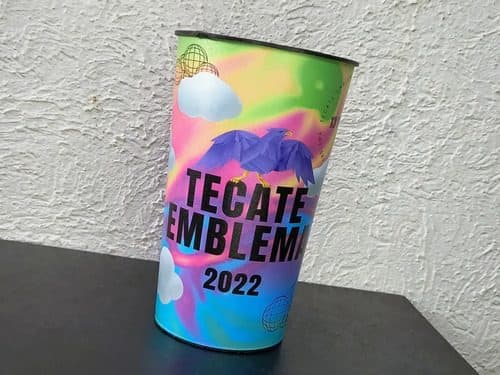 Vaso Promocional Concierto Tecate Emblema 2022 Mayo Colores Colores