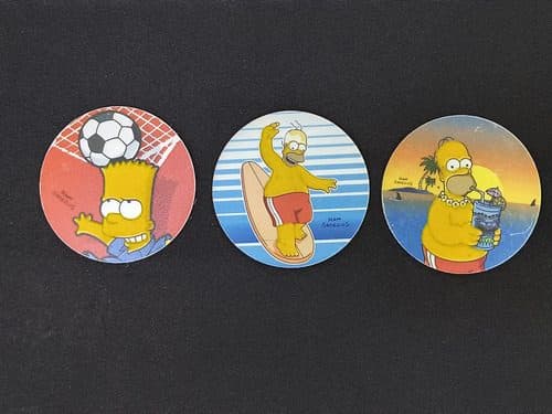 Set Lote Mega Tazos Los Simpsons 2012 Vuala 3-pack — Coleccionables vintage, años NOW