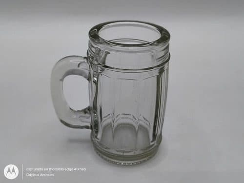 Mini Tarro Cervecero Para Tequila Vidrio Grueso Vintage 30ml Transparente — Decoración vintage