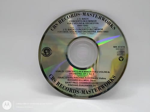 Cd J.s. Batch Concerto In D Minor For 2 Violins & Orchestra — Audio vintage, años 80s