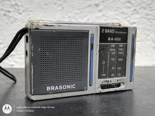 Radio Antiguo Portatil Brasonic 2band Am/fm Ba-222 No Sirve