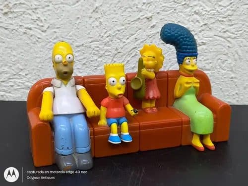 Set Figuras Sofa De Los Simpson Burguer King 4pz Retro