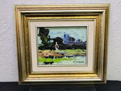 Cuadro Impresionista Enrique Mondragón Óleo 20x25cm — Decoración vintage