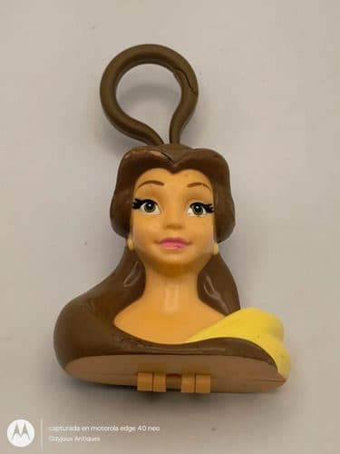 Llavero Busto Princesa Bella Disney 2002 Original Colección Amarillo — Coleccionables vintage, años NOW