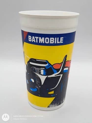 Pepsi Vaso Vintage Batman Batmobile Retro 80's Original Pepsi Vaso Batman Batmobile
