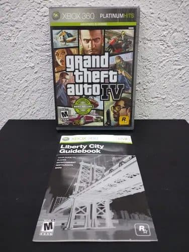 Grand Theft Auto 4 Xbox 360 Solo Caja Y Manual Original — Gaming vintage, años NOW