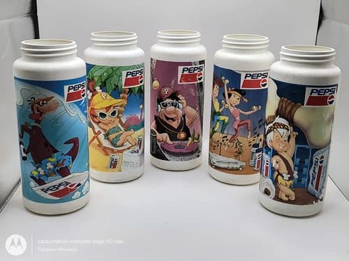 Pepsilindros Picapiedra Retro Vintage Remate 90's 5-pack Los Picapiedras — Coleccionables vintage, años 90s