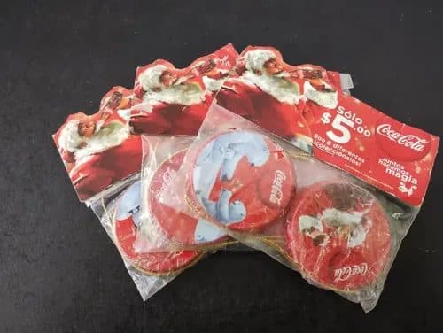 Colguijes Navideños Fichas Coca Cola Navidad 6pz Repetidos — Coleccionables vintage