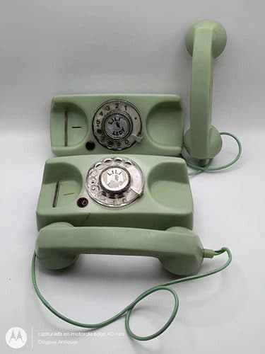 Teléfonos De Juguete Lili Ledy Vintage 80's De Colección Verde Claro