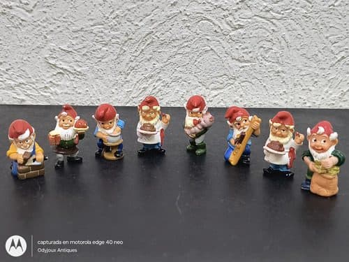 Lote Figuras Enanitos Navideños Ferrero 1992 Kinder Sorp 8pz — Coleccionables vintage, años 90s