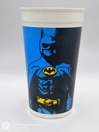 Pepsi Vaso Vintage Batman Azul Retro 80's Dc Comics Original Pepsi Vaso Batman Azul