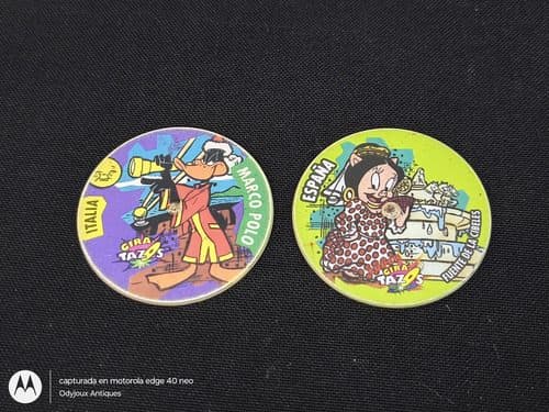 Lote Gira Tazos Looney Tunes Warner Bros 1994 Vintage 2-pack — Coleccionables vintage, años 90s