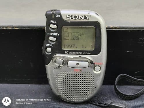 Grabador De Voz Digital Sony Icd-70 Para Checar Original Gris