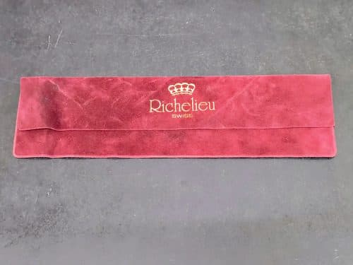 Estuche De Terciopelo Para Reloj Marca Richelieu Swiss Orig Bordó — Coleccionables vintage