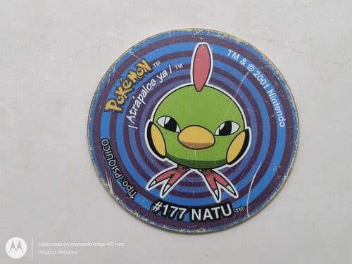 Tazo De Pokémon 3 #177 Natu Sin Sticker Original