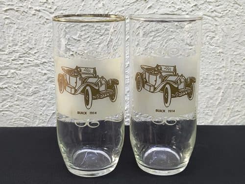 Set Vasos Automóviles De 1900 Vintage De Los 50's 2-pack Transparente