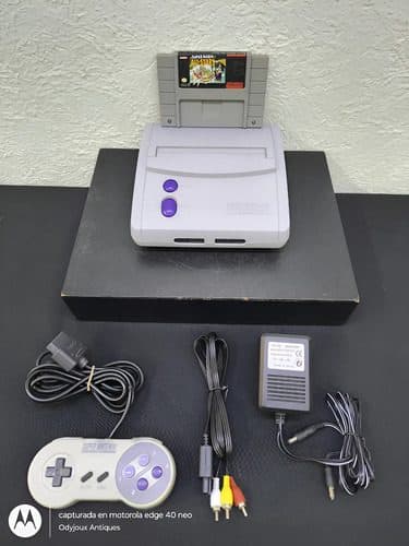 Consola Super Nintendo Snes Jr + Juego Mario All Stars Blanco