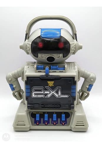 Robot 2-xl Vintage 1996 Tiger Electron No Reproduce Cassette Robot 2-xl Azul Con Blanco