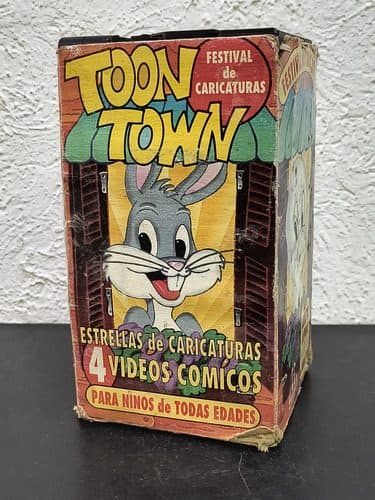 Set 4 Cassettes Vhs Videos Cómicos Toon Town Bugs Bunny