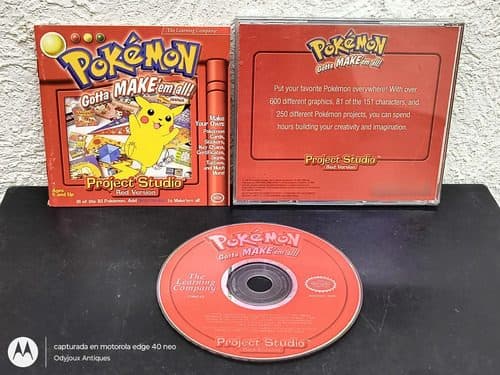Cd Project Studio Pokémon Edición Roja Para Pc Original Cd Project Studio Pokémon Edición Roja Para Pc Original