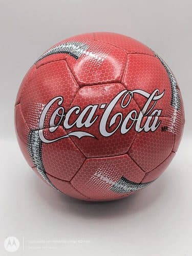 Balón Coca Cola Año 2005 De Colección #5 Hecho En Pakistán Rojo Con Blanco