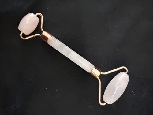 Rodillo De Cuarzo Rosa Dorado Rosado Rosa Claro — vintage México