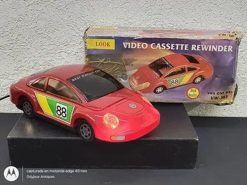 Regresadora De Video Cassette Vintage Coche De Carreras 80's