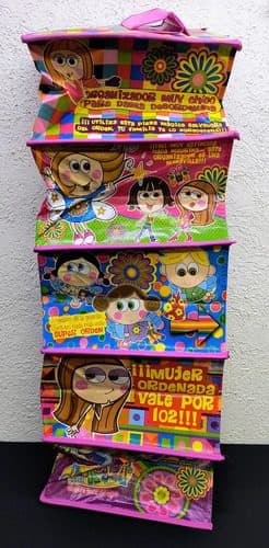 Organizador De Zapatos Para Niña Colgante Distroller 1.20m Rosa — Decoración vintage, años NOW