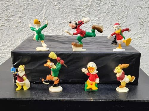 Figuras Sonrics Navidad Disney Pato Donald Tigger 7-pack — Coleccionables vintage, años 90s