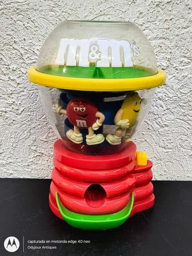 Dispensador De Lunetas M&m's Giratorio De Colección Sin Tapa — Coleccionables vintage