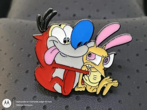 Pin/broche Metalico Ren & Stimpy Retro Nickelodeon 2.5cm Beige Pin/broche Metalico Ren & Stympy Retro Nickelodeon 2.5cm