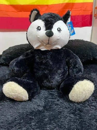 Peluche Grande Zorro Negro 55cm Muñelocos Usado