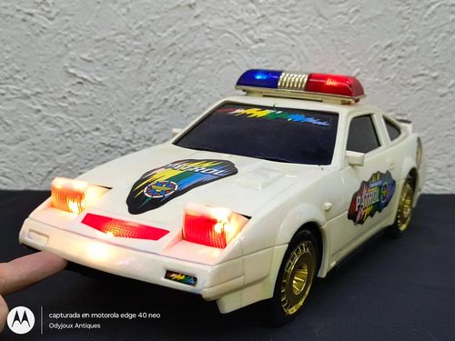 Patrulla Policía Retro 80's Emergency Patrol Funcionando Blanco