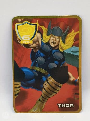 Tarjeta Marvel Marinela Thor Amarilla #6 Aire Año 2009