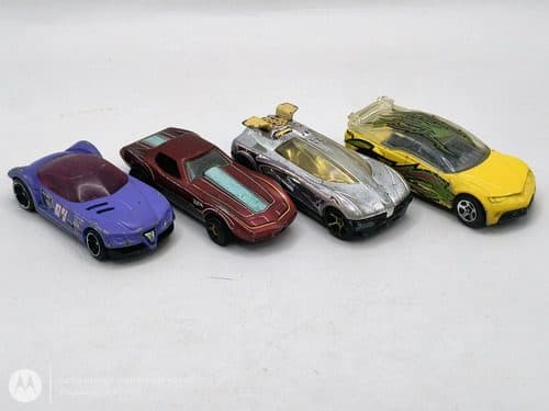 Lote 4 Carritos Hot Wheels Metal 1998-2015 G Arrow Pontiac R Amarillo Purpura Plateado Rojo