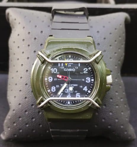 Reloj Casio Heavy Duty 1311 Hda-600 Vintage Verde Año 1995 Negro Verde Musgo